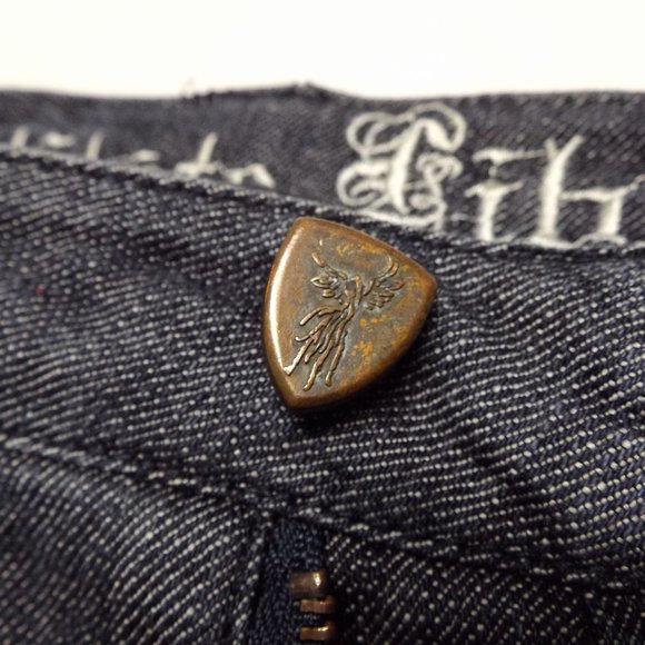 Institute Liberal lace bottom raw hem denim shorts 14 - Picture 13 of 15